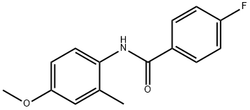 4-FLUORO-N-(4-METHOXY-2-METHYLPHENYL)BENZENECARBOXAMIDE 结构式