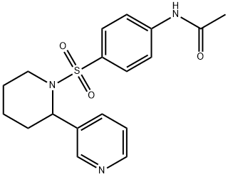 N-{4-[(2-PYRIDIN-3-YLPIPERIDIN-1-YL)SULFONYL]PHENYL}ACETAMIDE 结构式