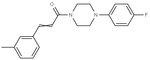 1-[4-(4-Fluorophenyl)piperazino]-3-(3-methylphenyl)-2-propen-1-one 结构式