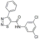 N-(3,5-DICHLOROPHENYL)-4-PHENYL-1,2,3-THIADIAZOLE-5-CARBOXAMIDE 结构式