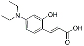 (2E)-3-[4-(DIETHYLAMINO)-2-HYDROXYPHENYL]ACRYLIC ACID 结构式