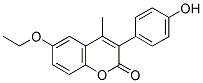 6-ETHOXY-3(4'-HYDROXYPHENYL)-4-METHYLCOUMARIN 结构式
