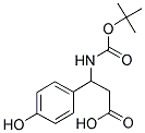 BOC-(RS)-3-氨基-3-(4-羟基苯基)-丙酸 结构式