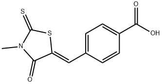 4-(3-METHYL-4-OXO-2-THIOXO-THIAZOLIDIN-5-YLIDENEMETHYL)-BENZOIC ACID 结构式