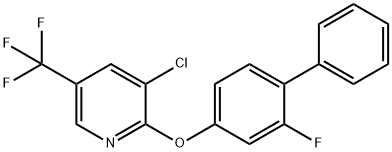 3-CHLORO-2-[(2-FLUORO[1,1'-BIPHENYL]-4-YL)OXY]-5-(TRIFLUOROMETHYL)PYRIDINE 结构式