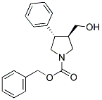 TRANS-3-HYDROXYMETHYL-4-PHENYL-1-CBZ-PYRROLIDINE 结构式