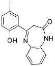 (E)-4-(2-HYDROXY-5-METHYLPHENYL)-1H-BENZO[B][1,4]DIAZEPIN-2(3H)-ONE 结构式