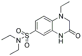 1-ETHYL-3-OXO-1,2,3,4-TETRAHYDRO-QUINOXALINE-6-SULFONIC ACID DIETHYLAMIDE 结构式