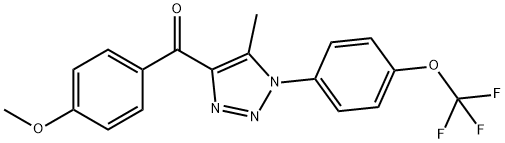 (4-METHOXYPHENYL)(5-METHYL-1-[4-(TRIFLUOROMETHOXY)PHENYL]-1H-1,2,3-TRIAZOL-4-YL)METHANONE 结构式