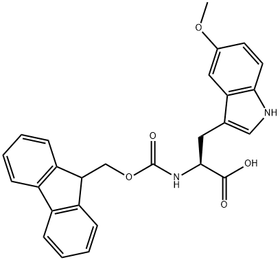 FMOC-5-甲氧基-DL-色氨酸 结构式