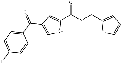 4-(4-FLUOROBENZOYL)-N-(2-FURYLMETHYL)-1H-PYRROLE-2-CARBOXAMIDE 结构式