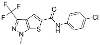 N-(4-CHLOROPHENYL)-1-METHYL-3-(TRIFLUOROMETHYL)-1H-THIENO[2,3-C]PYRAZOLE-5-CARBOXAMIDE 结构式