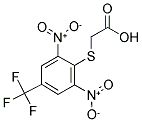 ([2,6-DINITRO-4-(TRIFLUOROMETHYL)PHENYL]THIO)ACETIC ACID 结构式