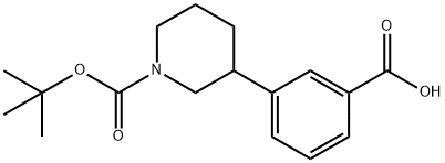 3-(1-(TERT-BUTOXYCARBONYL)PIPERIDIN-3-YL)BENZOIC ACID 结构式
