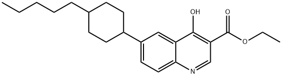 ETHYL 4-HYDROXY-6-(4-PENTYLCYCLOHEXYL)-3-QUINOLINECARBOXYLATE 结构式