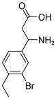 3-氨基-3-(3-溴-4-乙基苯基)丙酸 结构式