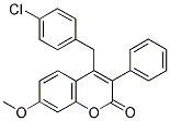 4(4'-CHLOROBENZYL)-7-METHOXY-3-PHENYLCOUMARIN 结构式