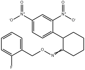 2-(2,4-DINITROPHENYL)CYCLOHEXANONE O-(2-FLUOROBENZYL)OXIME 结构式