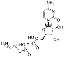 CYTIDINE DIPHOSPHOETHANOLAMINE, [ETHANOLAMINE 1,2-14C] 结构式