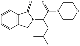 2-[3-METHYL-1-(MORPHOLINOCARBONYL)BUTYL]-1-ISOINDOLINONE 结构式