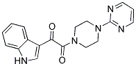 1-INDOL-3-YL-2-(4-PYRIMIDIN-2-YLPIPERAZINYL)ETHANE-1,2-DIONE 结构式