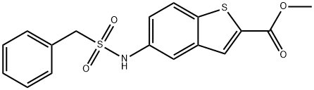 METHYL 5-[(BENZYLSULFONYL)AMINO]-1-BENZOTHIOPHENE-2-CARBOXYLATE 结构式