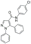 N-(4-CHLOROPHENYL)-1,5-DIPHENYL-1H-PYRAZOLE-4-CARBOXAMIDE 结构式