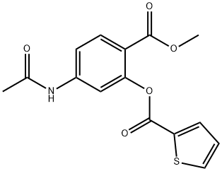 5-(Acetylamino)-2-(methoxycarbonyl)phenyl 2-thiophenecarboxylate 结构式