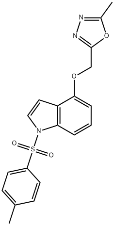 (5-METHYL-1,3,4-OXADIAZOL-2-YL)METHYL 1-[(4-METHYLPHENYL)SULFONYL]-1H-INDOL-4-YL ETHER 结构式