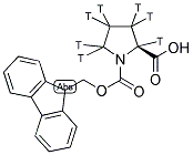 N-FMOC-L-PROLINE, [2,3,4,5-3H]- 结构式