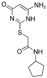 2-[(6-Amino-4-oxo-1,4-dihydropyrimidin-2-yl)thio]-N-cyclopentylacetamide 结构式