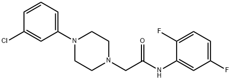 2-[4-(3-CHLOROPHENYL)PIPERAZINO]-N-(2,5-DIFLUOROPHENYL)ACETAMIDE 结构式