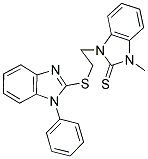 1-METHYL-3-(2-[(1-PHENYL-1H-BENZIMIDAZOL-2-YL)THIO]ETHYL)-1,3-DIHYDRO-2H-BENZIMIDAZOLE-2-THIONE 结构式