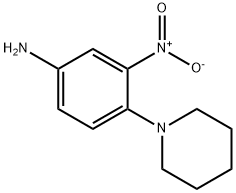 3-硝基-4-(哌啶-1-基)苯胺 结构式