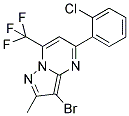 3-BROMO-5-(2-CHLOROPHENYL)-2-METHYL-7-(TRIFLUOROMETHYL)PYRAZOLO[1,5-A]PYRIMIDINE 结构式