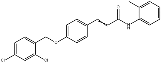 (E)-3-(4-[(2,4-Dichlorobenzyl)oxy]phenyl)-N-(2-methylphenyl)-2-propenamide 结构式
