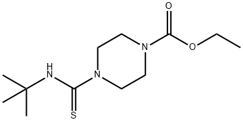 ETHYL 4-(((TERT-BUTYL)AMINO)THIOXOMETHYL)PIPERAZINECARBOXYLATE 结构式