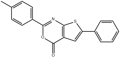 2-(4-METHYLPHENYL)-6-PHENYL-4H-THIENO[2,3-D][1,3]OXAZIN-4-ONE 结构式