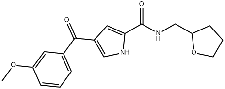 4-(3-METHOXYBENZOYL)-N-(TETRAHYDRO-2-FURANYLMETHYL)-1H-PYRROLE-2-CARBOXAMIDE 结构式