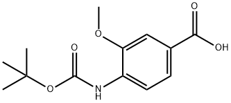 BOC-4-氨基-3-甲氧基苯甲酸 结构式