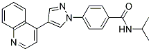 N-ISOPROPYL-4-[4-(QUINOLIN-4-YL)-1H-PYRAZOL-1-YL]BENZAMIDE 结构式