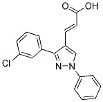 3-[3-(3-CHLORO-PHENYL)-1-PHENYL-1H-PYRAZOL-4-YL]-ACRYLIC ACID 结构式