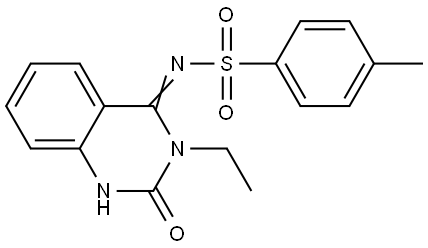 N-[3-Ethyl-2-oxo-2,3-dihydro-4(1H)-quinazolinyliden]-4-methylbenzenesulfonamide 结构式