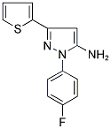 1-(4-FLUOROPHENYL)-3-THIEN-2-YL-1H-PYRAZOL-5-AMINE 结构式