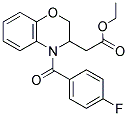 ETHYL 2-[4-(4-FLUOROBENZOYL)-3,4-DIHYDRO-2H-1,4-BENZOXAZIN-3-YL]ACETATE 结构式