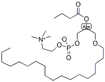 1-O-OCTADECYL-2-BUTYROYL-SN-GLYCERO-3-PHOSPHOCHOLINE 结构式