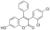 3(2',4'-DICHLOROPHENYL)-7-HYDROXY-4-PHENYLCOUMARIN 结构式