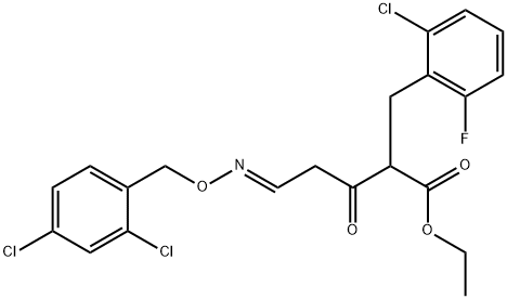 ETHYL 2-(2-CHLORO-6-FLUOROBENZYL)-5-([(2,4-DICHLOROBENZYL)OXY]IMINO)-3-OXOPENTANOATE 结构式