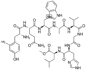 BOMBESIN (6-13) OME, D-TYR6-[125I]- 结构式