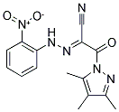 2-[(E)-2-(2-NITROPHENYL)HYDRAZONO]-3-OXO-3-(3,4,5-TRIMETHYL-1H-PYRAZOL-1-YL)PROPANENITRILE 结构式